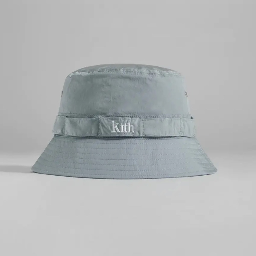 Kith Wrinkle Nylon Serif Bucket Hat in Light Indigo